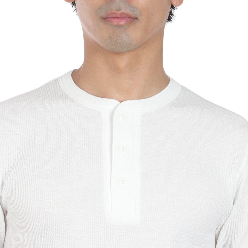 ヘルスニット（Healthknit）（メンズ、レディース）ベーシックワッフル ヘンリーネック 半袖Tシャツ 601S OFF
