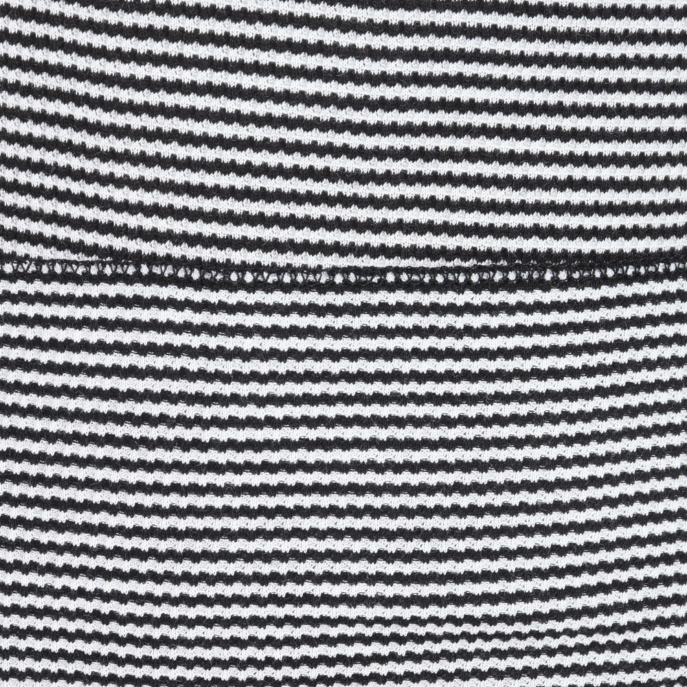 ヘルスニット（Healthknit）（メンズ、レディース）ベーシックワッフル クルーネック 半袖Tシャツ ボーダー 602S BLK/OFF
