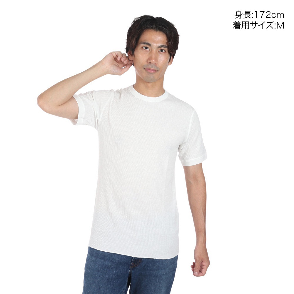 ヘルスニット（Healthknit）（メンズ、レディース）ベーシックワッフル クルーネック 半袖Tシャツ 602S OFF