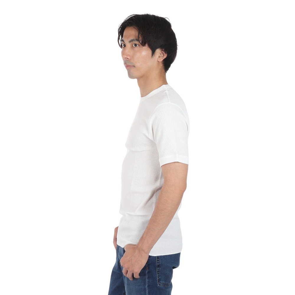 ヘルスニット（Healthknit）（メンズ、レディース）ベーシックワッフル クルーネック 半袖Tシャツ 602S OFF