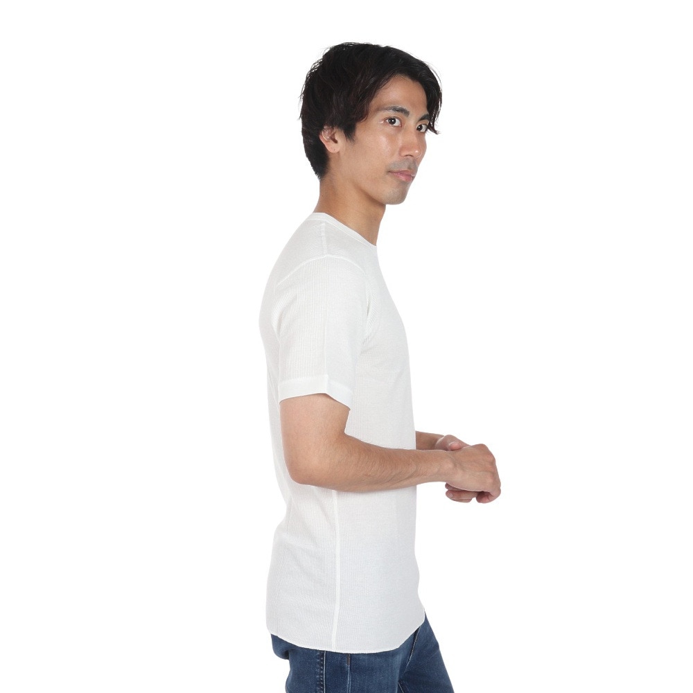 ヘルスニット（Healthknit）（メンズ、レディース）ベーシックワッフル クルーネック 半袖Tシャツ 602S OFF