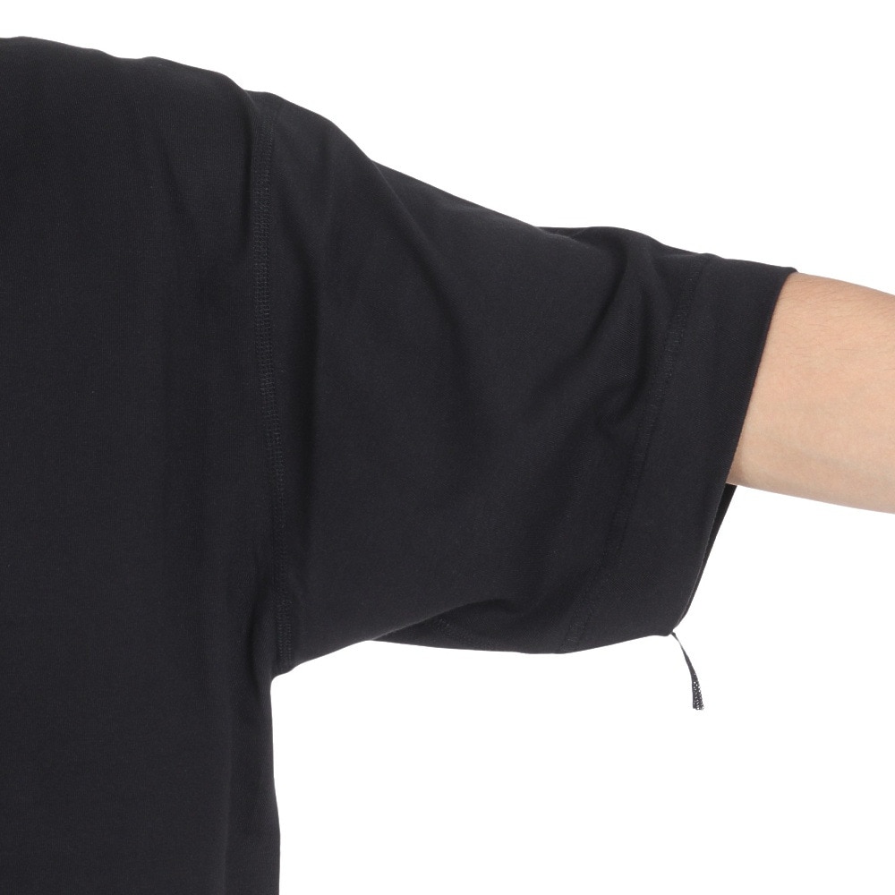 ヘルスニット（Healthknit）（メンズ）USAコットン ヘンリーネック 半袖Tシャツ HR24S-M002 BLK
