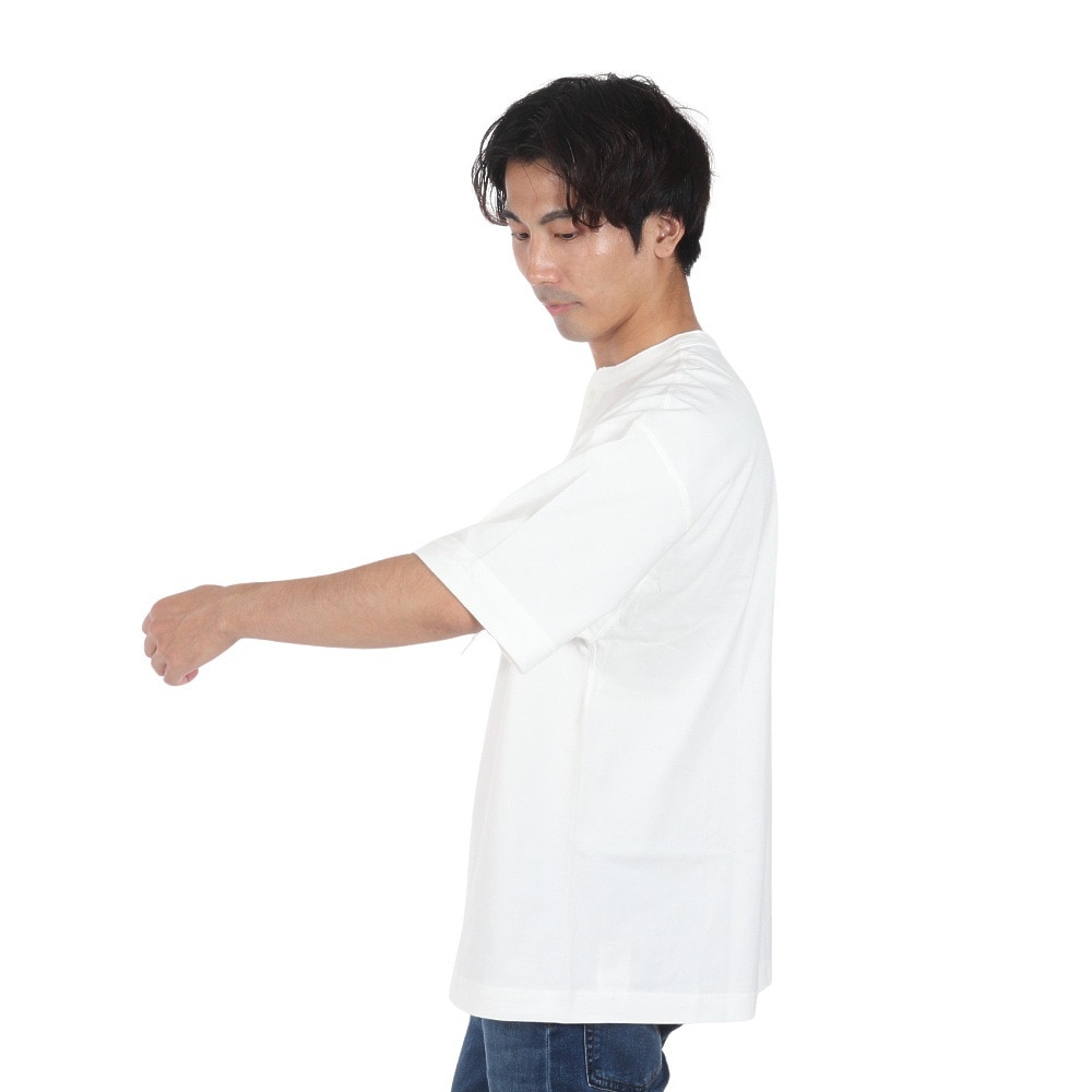 ヘルスニット（Healthknit）（メンズ）USAコットン ヘンリーネック 半袖Tシャツ HR24S-M002 WHT