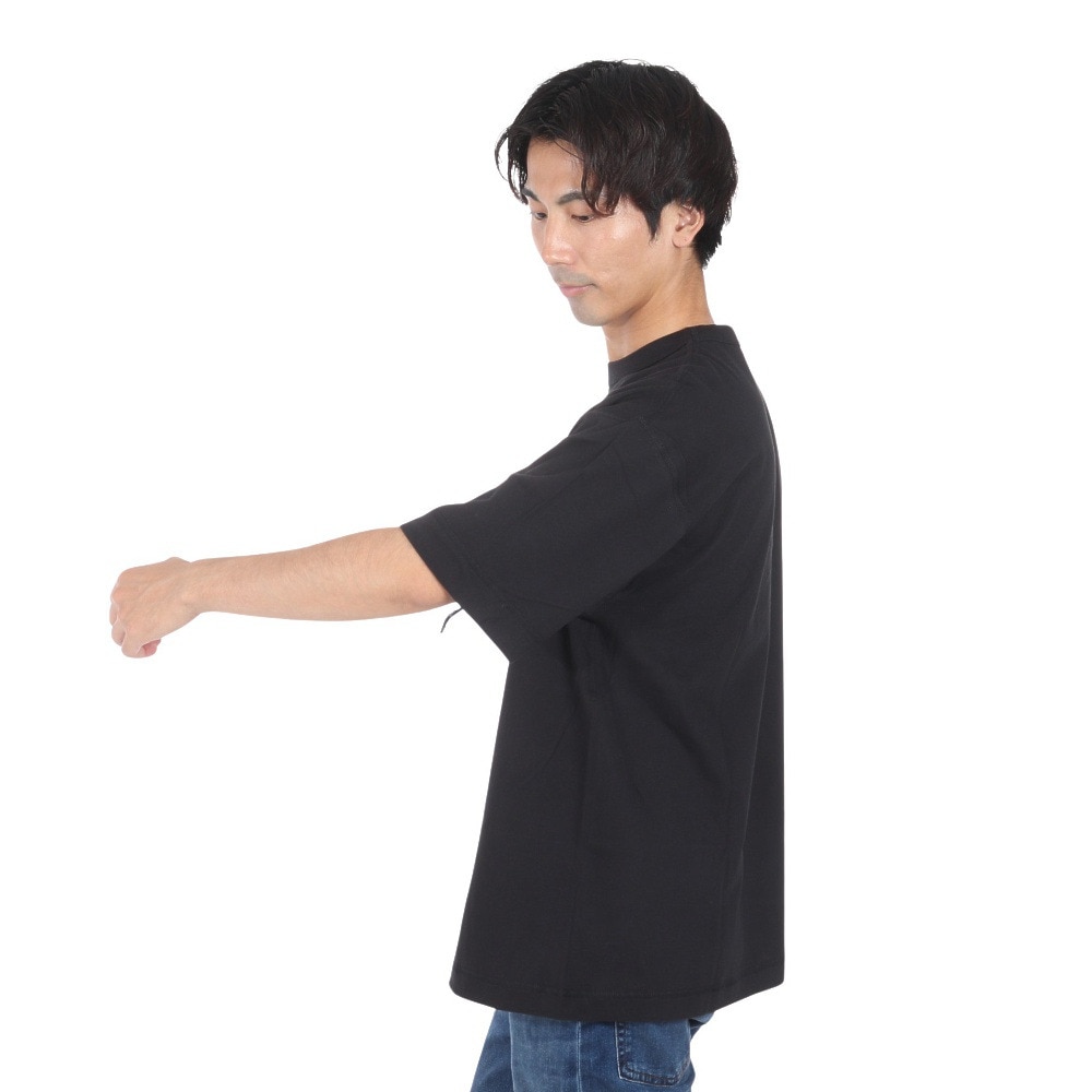 ヘルスニット（Healthknit）（メンズ）USAコットン クルーネック 半袖Tシャツ HR24S-M005 BLK