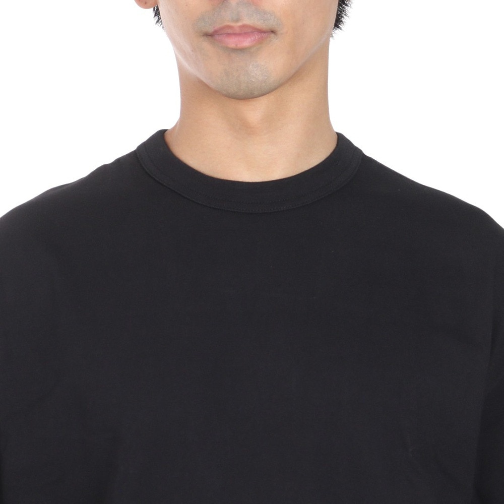 ヘルスニット（Healthknit）（メンズ）USAコットン クルーネック 半袖Tシャツ HR24S-M005 BLK
