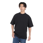 (メンズ)USAコットン クルーネック 半袖Tシャツ HR24S-M005 BLK