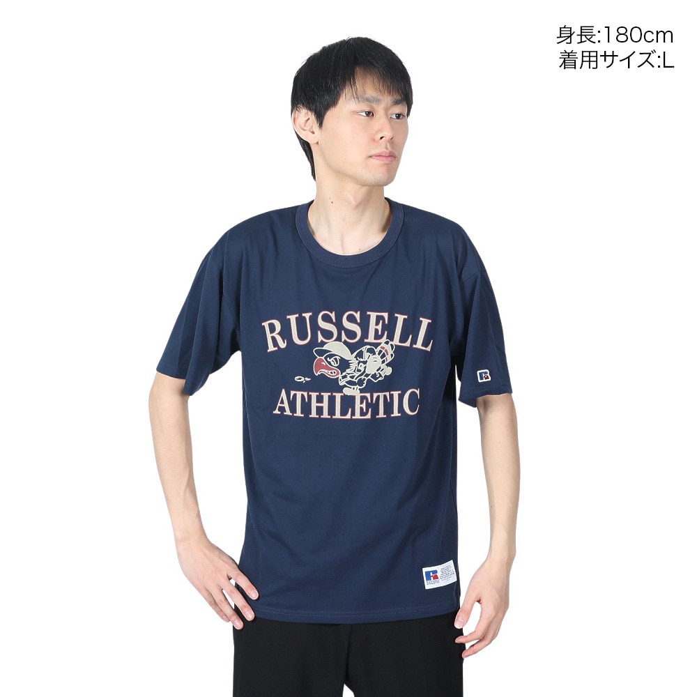 ラッセル（RUSSELL）（メンズ）30s/-BBバート 半袖Tシャツ RBM24S0016 NVY