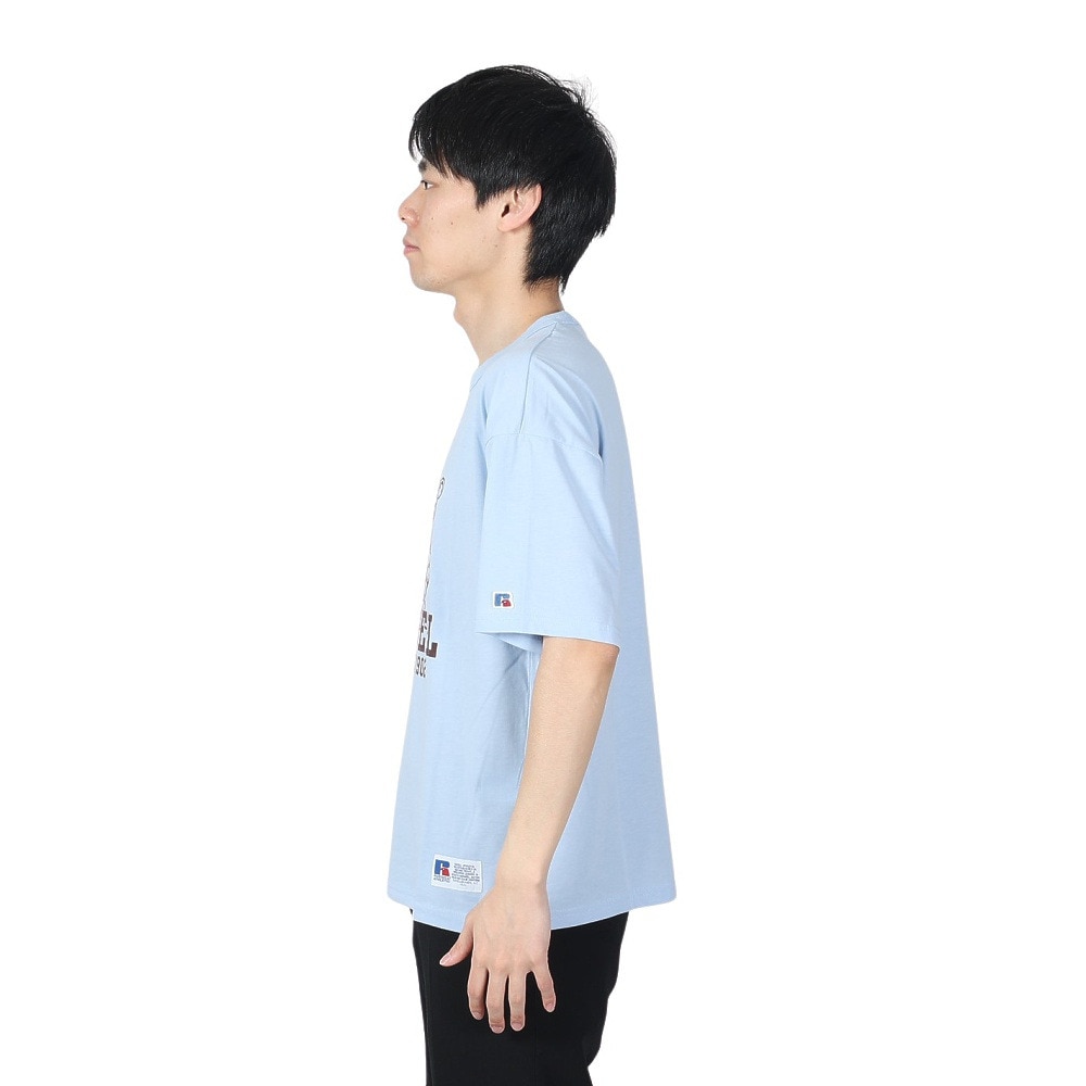 ラッセル（RUSSELL）（メンズ）30S/-アイスホッケー ベア 半袖Tシャツ RBM24S0017 BLU
