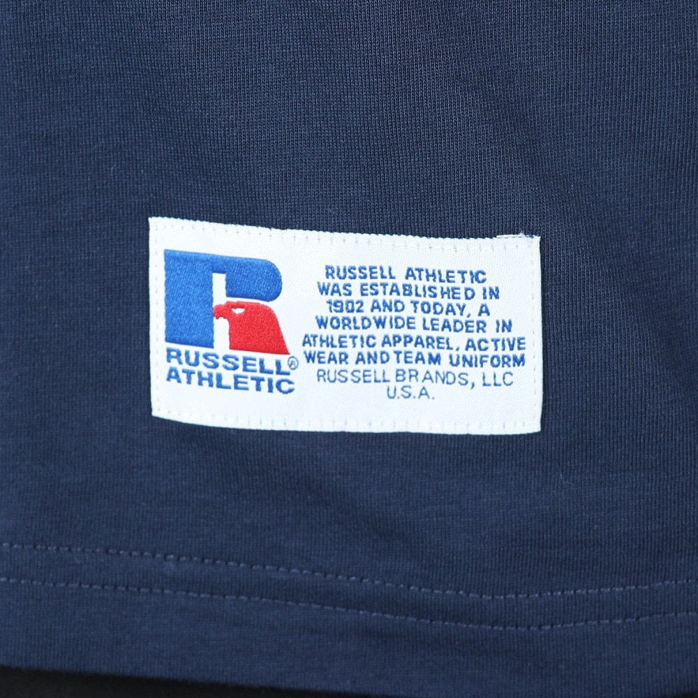 ラッセル（RUSSELL）（メンズ）30S/-アイスホッケー ベア 半袖Tシャツ RBM24S0017 NVY