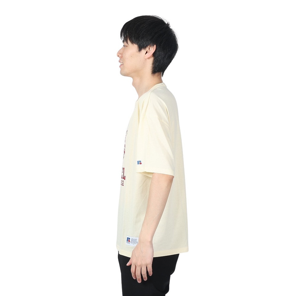 ラッセル（RUSSELL）（メンズ）30S/-アイスホッケー ベア 半袖Tシャツ RBM24S0017 YEL