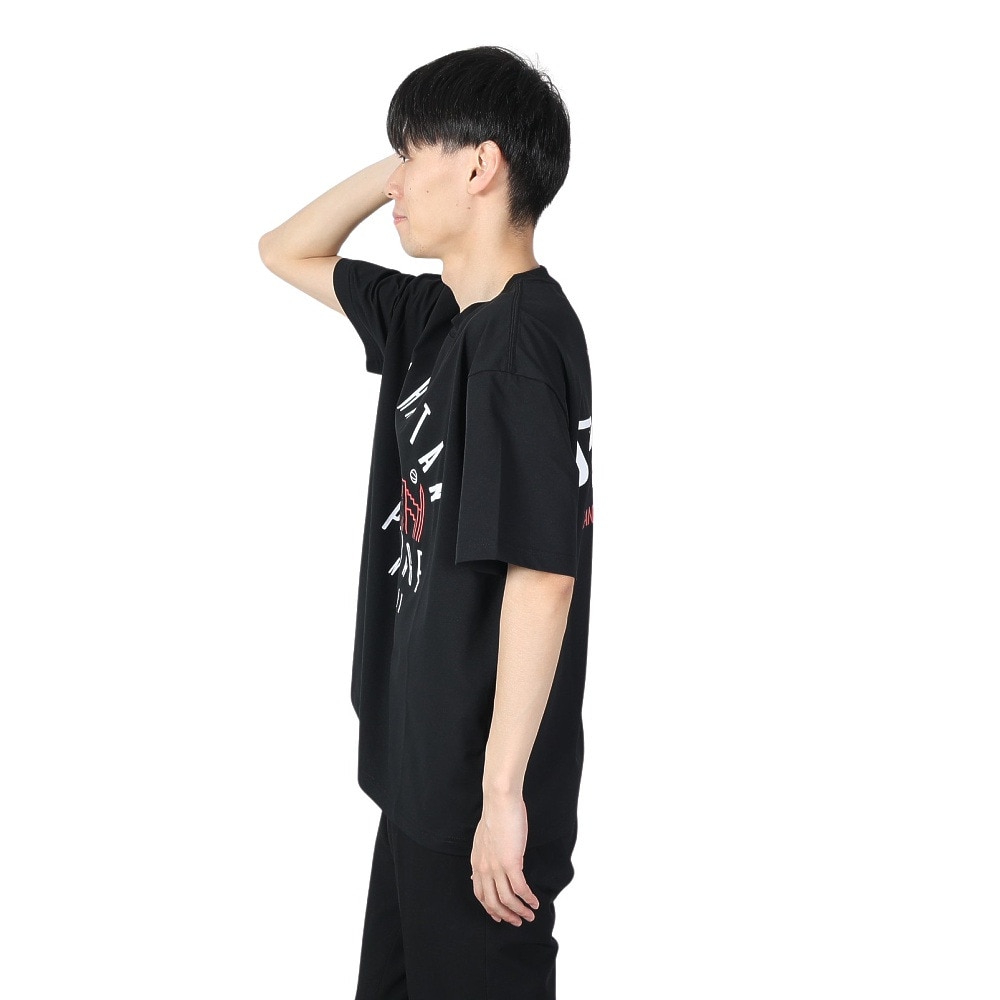 マンハッタンポーテージ（ManhattanPortage）（メンズ、レディース）半袖プリントTシャツ スポルティング 24SS-MP-M574 BLK