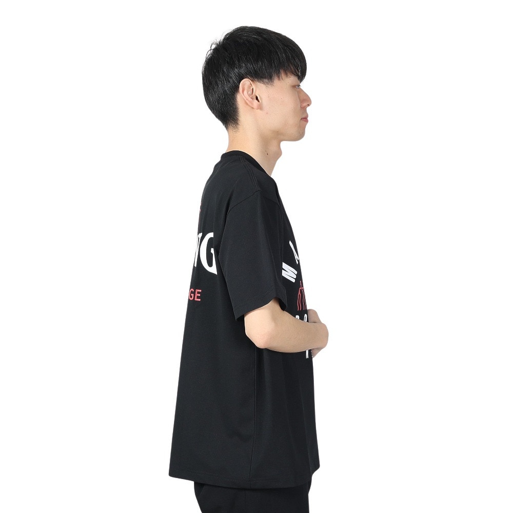 マンハッタンポーテージ（ManhattanPortage）（メンズ、レディース）半袖プリントTシャツ スポルティング 24SS-MP-M574 BLK