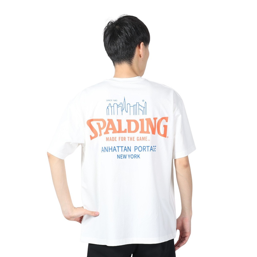 マンハッタンポーテージ（ManhattanPortage）（メンズ、レディース）半袖プリントTシャツ スポルティング 24SS-MP-M574 WHT