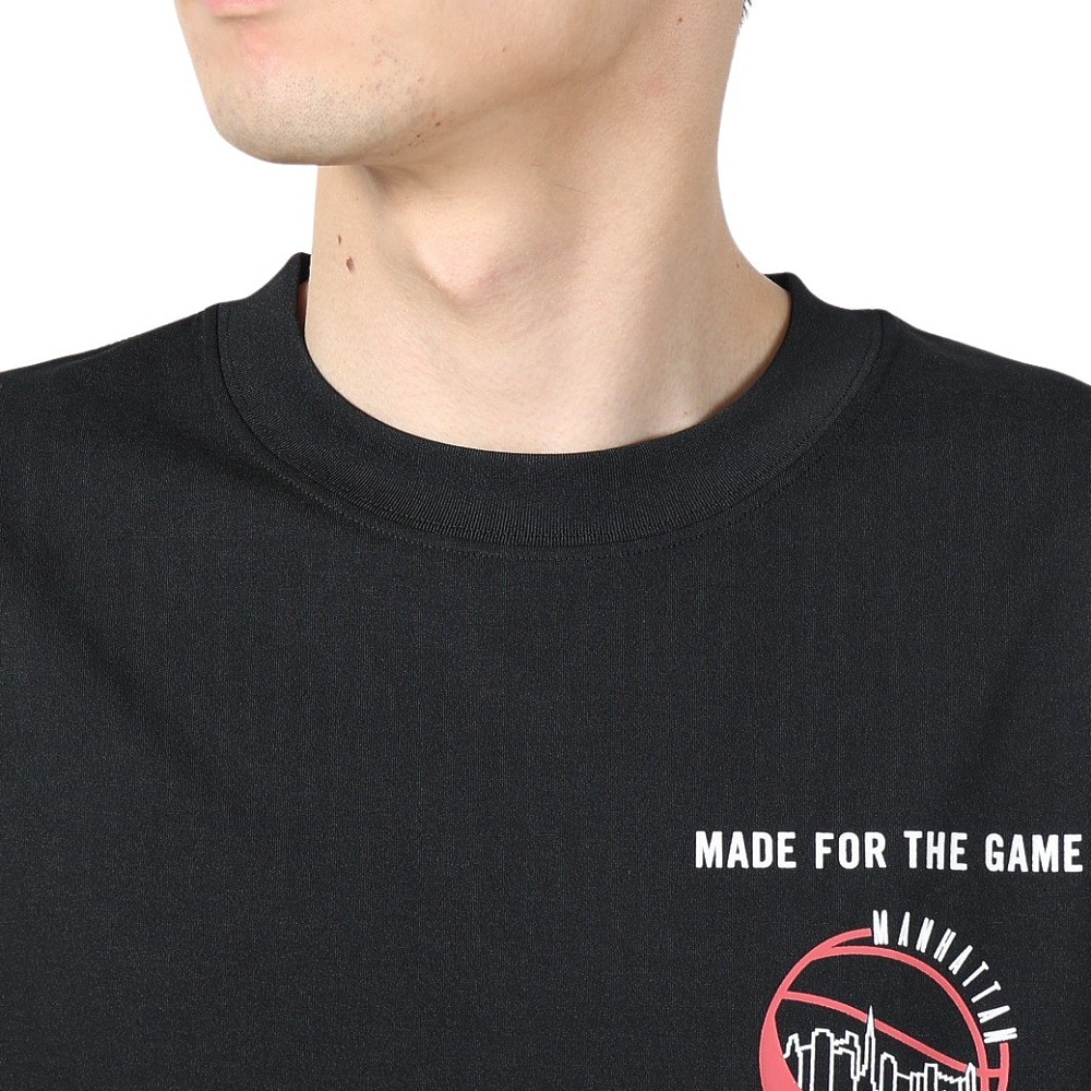 マンハッタンポーテージ（ManhattanPortage）（メンズ、レディース）長袖プリントTシャツ スポルティング 24SS-MP-M575 BLK