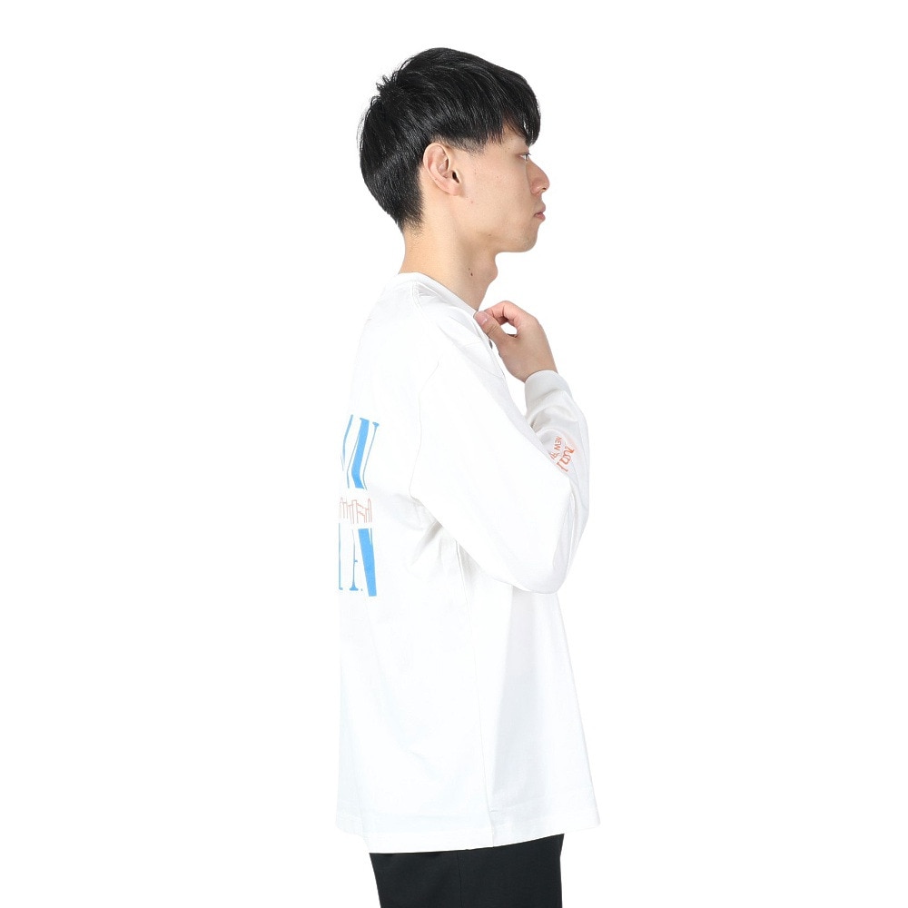マンハッタンポーテージ（ManhattanPortage）（メンズ、レディース）長袖プリントTシャツ スポルティング 24SS-MP-M575 WHT