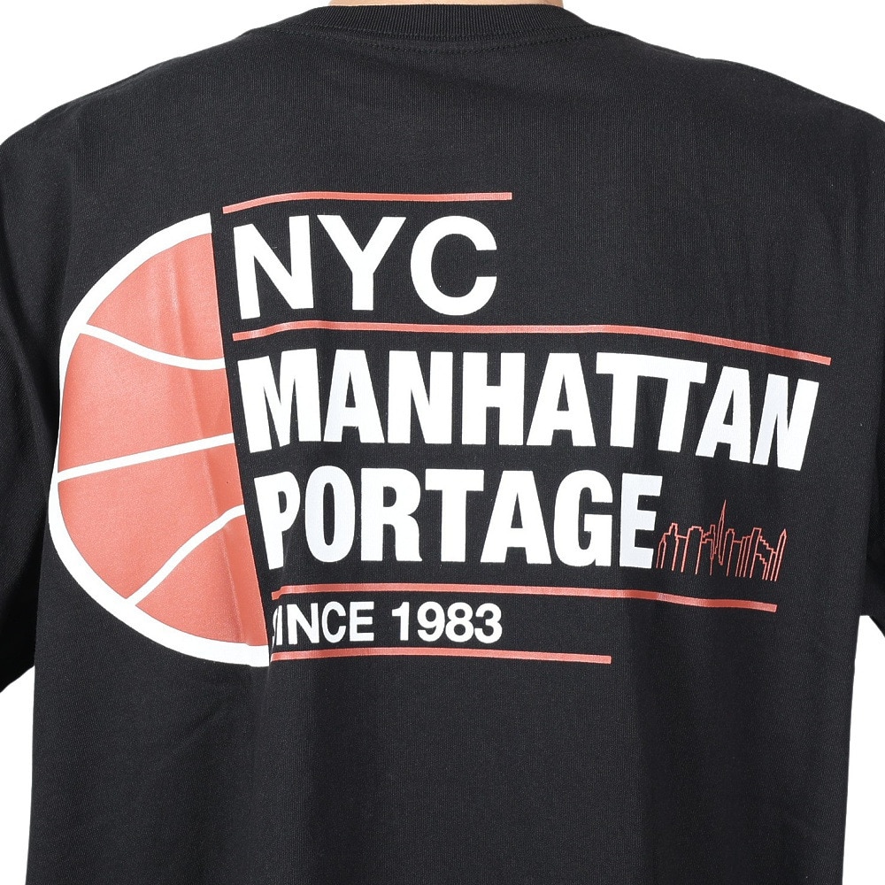 マンハッタンポーテージ（ManhattanPortage）（メンズ、レディース）半袖プリントTシャツ 24SS-MP-M577 BLK