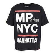 マンハッタンポーテージ（ManhattanPortage）（メンズ、レディース）半袖プリントTシャツ 24SS-MP-M577 BLK