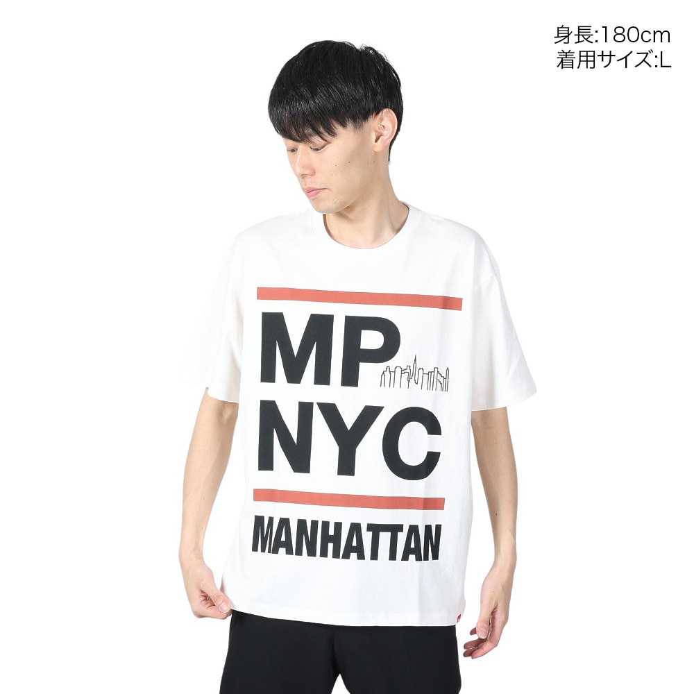 マンハッタンポーテージ（ManhattanPortage）（メンズ、レディース）半袖プリントTシャツ 24SS-MP-M577 WHT