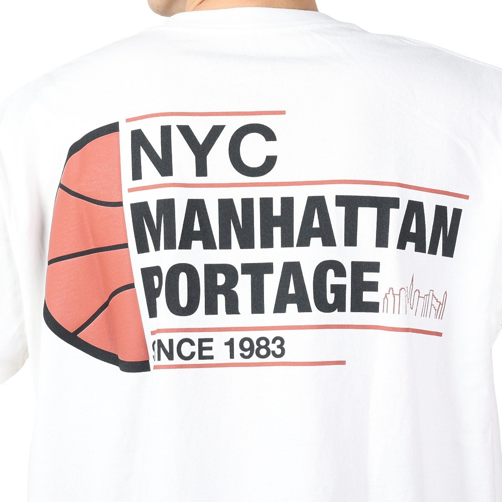 マンハッタンポーテージ（ManhattanPortage）（メンズ、レディース）半袖プリントTシャツ 24SS-MP-M577 WHT