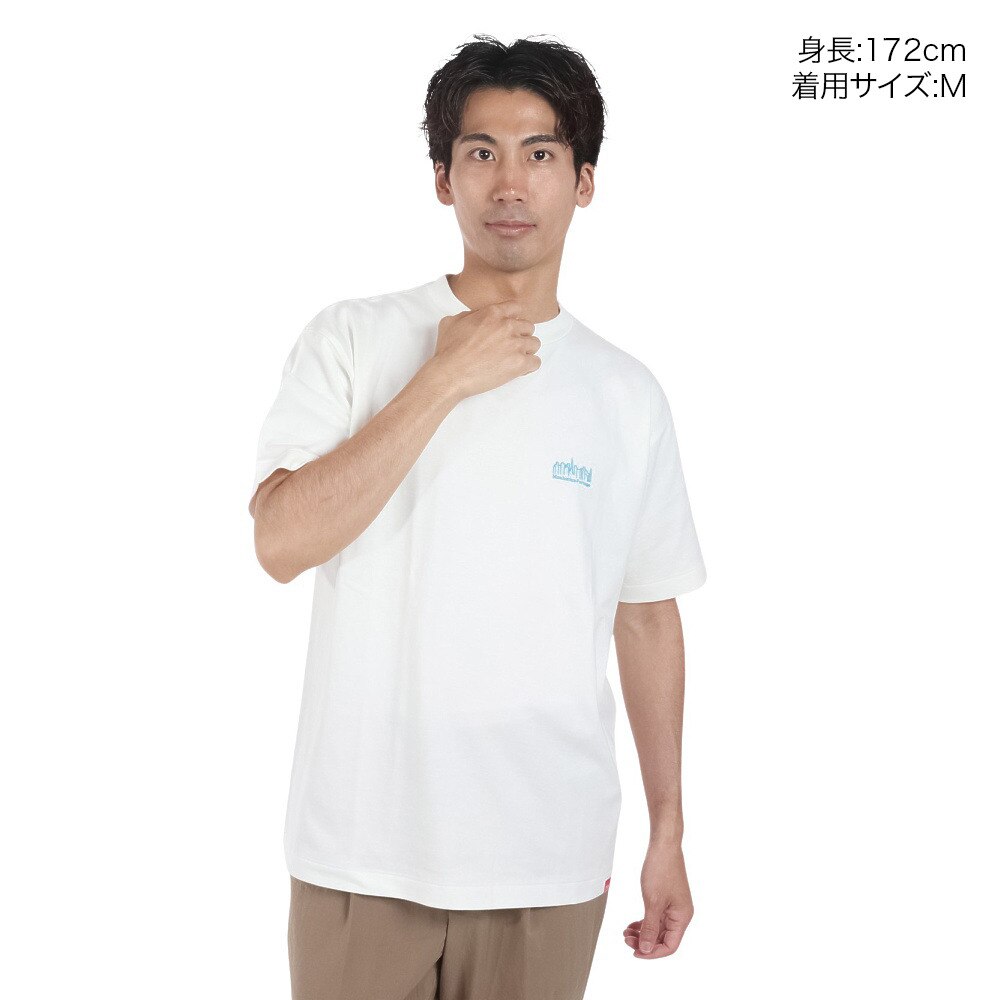 マンハッタンポーテージ（ManhattanPortage）（メンズ、レディース）半袖プリントTシャツ 24SS-MP-M579 WHT 2