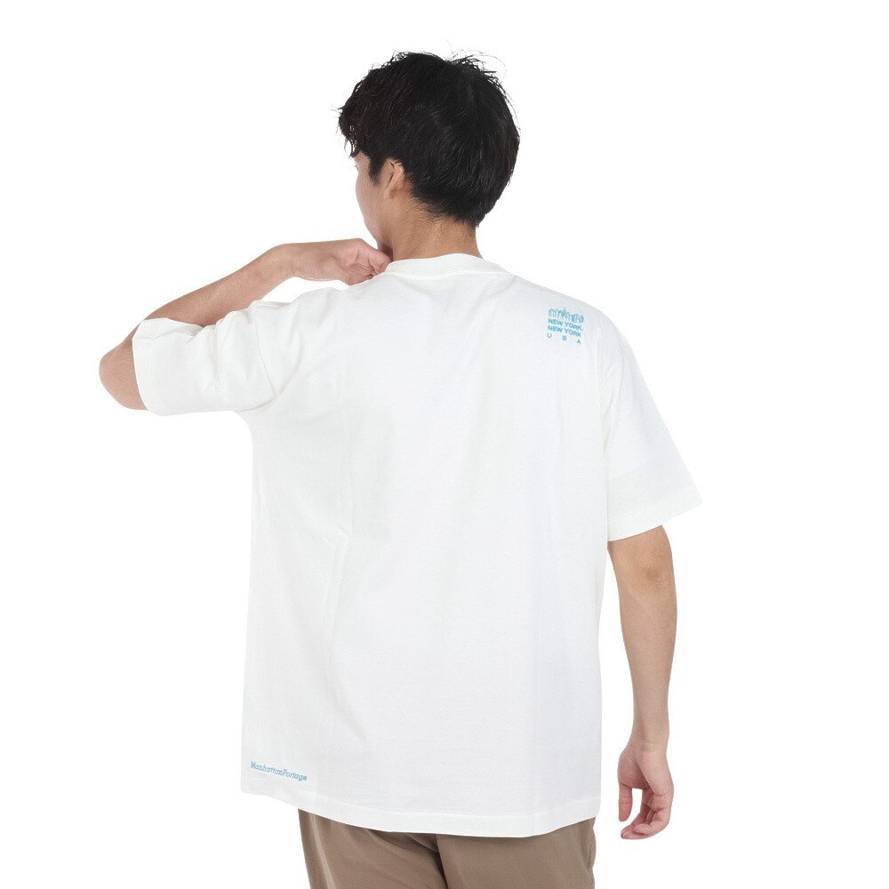 マンハッタンポーテージ（ManhattanPortage）（メンズ、レディース）半袖プリントTシャツ 24SS-MP-M579 WHT 2
