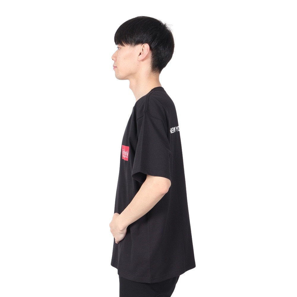マンハッタンポーテージ（ManhattanPortage）（メンズ、レディース）半袖 ショートスリーブ プリントTシャツ MP-M375 BLK