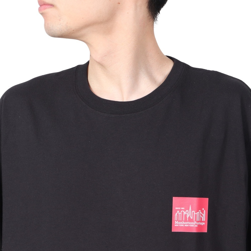 マンハッタンポーテージ（ManhattanPortage）（メンズ、レディース）半袖 ショートスリーブ プリントTシャツ MP-M375 BLK