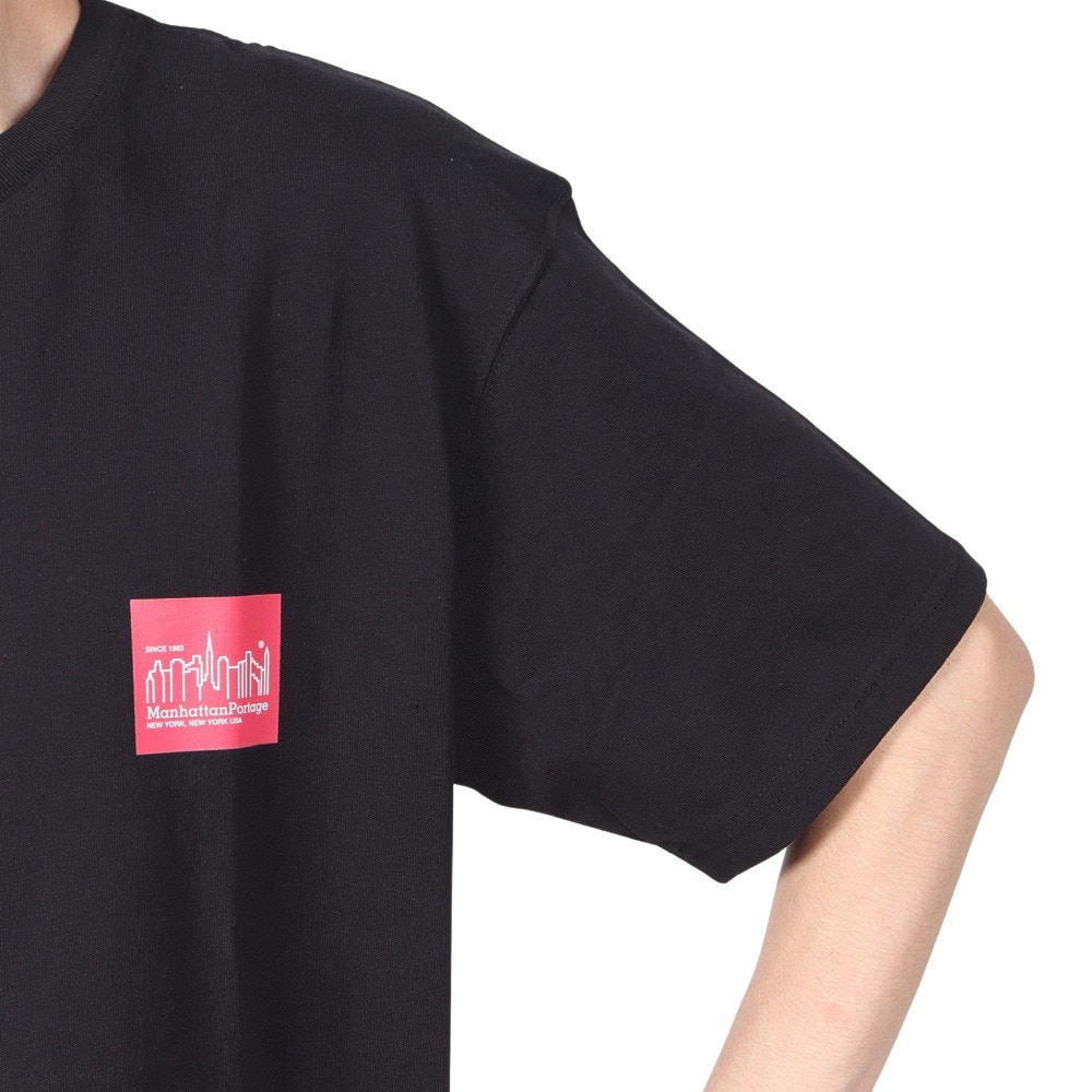 マンハッタンポーテージ（ManhattanPortage）（メンズ、レディース）半袖 ショートスリーブ プリントTシャツ MP-M375 BLK