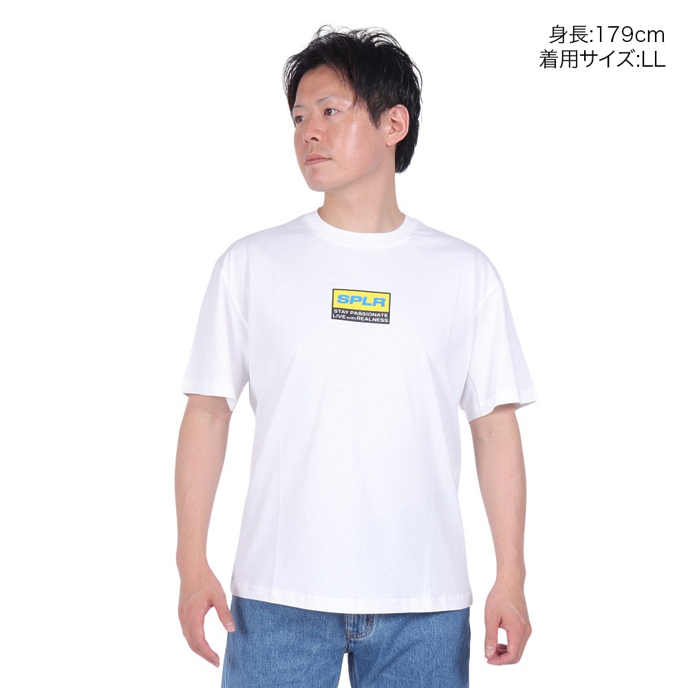 SPLR（SPLR）（メンズ）ホワイトラベル ロゴ 半袖Tシャツ 2412-18113-00740