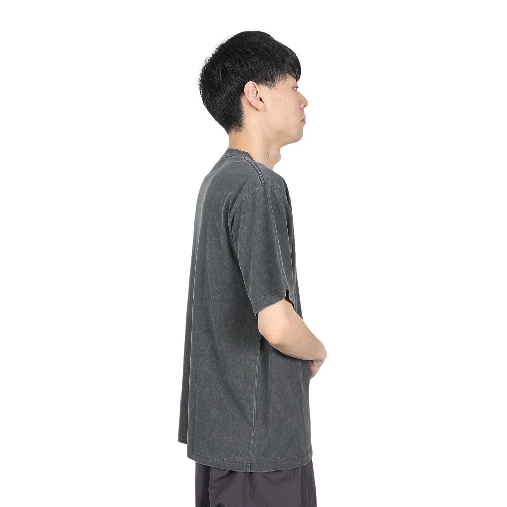 グルーブ（メンズ）ピグメント ロゴ 半袖 Tシャツ 4523003-01 BLK