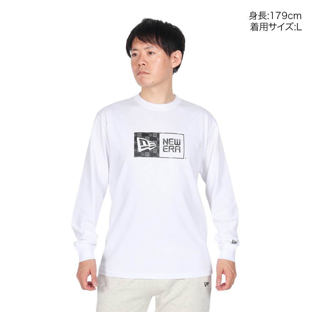 ニューエラ（NEW ERA）（メンズ）長袖コットンTシャツ ボックスロゴ パターン 14324722