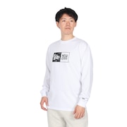 (メンズ)長袖コットンTシャツ ボックスロゴ パターン 14324722 14324723