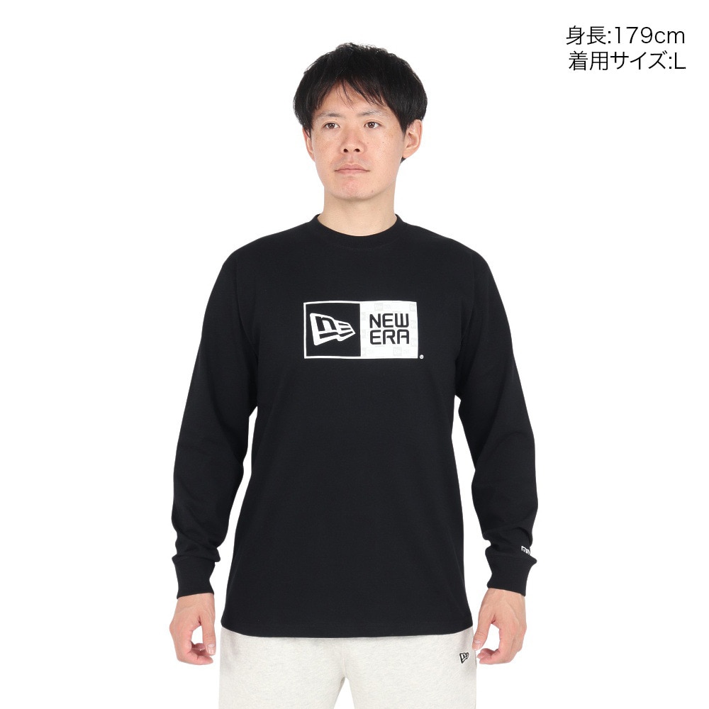 ニューエラ（NEW ERA）（メンズ）長袖コットンTシャツ ボックスロゴ パターン 14324723