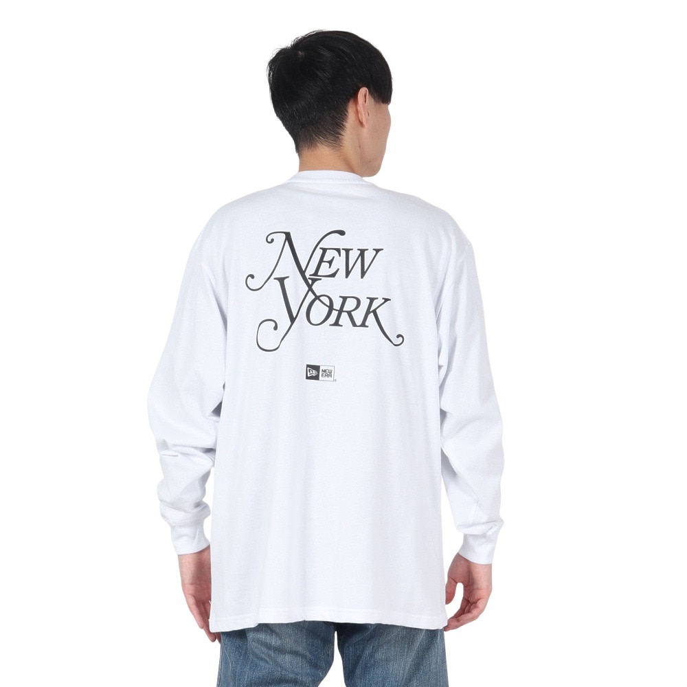 ニューエラ（NEW ERA）（メンズ、レディース）長袖 オーバーサイズド コットン Tシャツ New York Magazine 14350606
