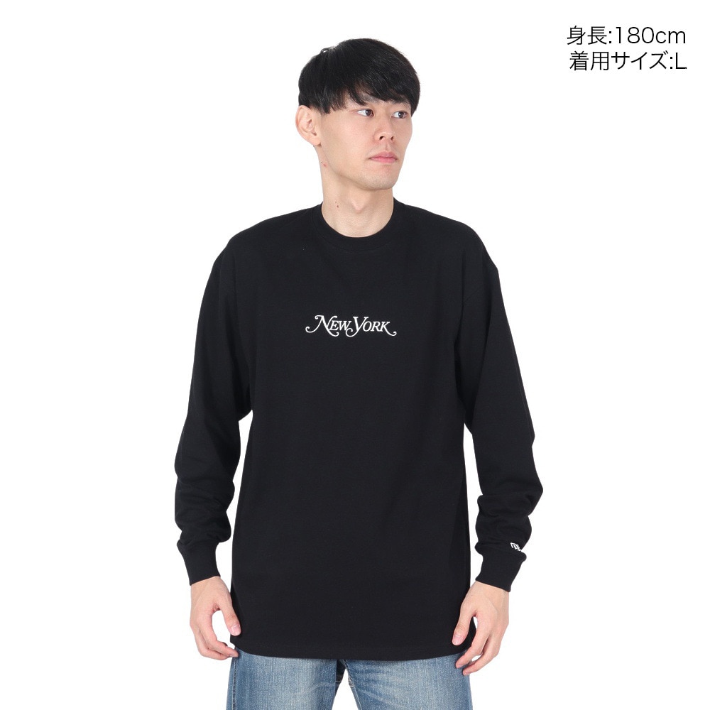 ニューエラ（NEW ERA）（メンズ、レディース）長袖 オーバーサイズド コットン Tシャツ New York Magazine 14350607