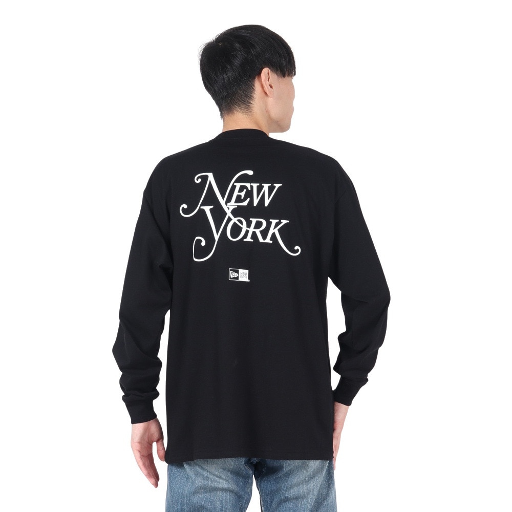 ニューエラ（NEW ERA）（メンズ、レディース）長袖 オーバーサイズド コットン Tシャツ New York Magazine 14350607