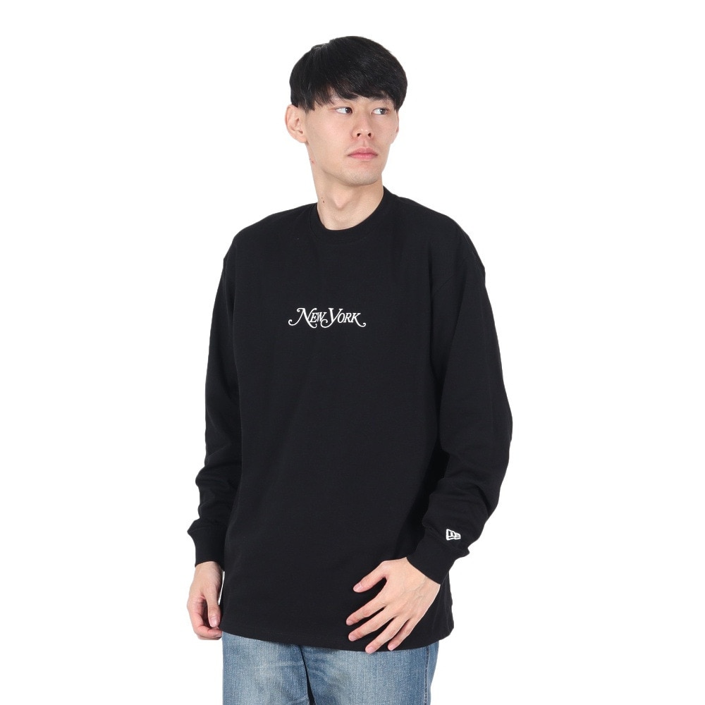 ニューエラ（NEW ERA）（メンズ、レディース）長袖 オーバーサイズド コットン Tシャツ New York Magazine 14350607