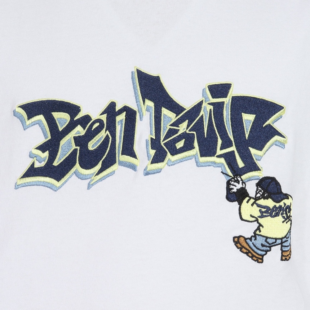 ベンデイビス（BEN DAVIS）（メンズ）スプレーアート半袖Tシャツ 24580037-WHT