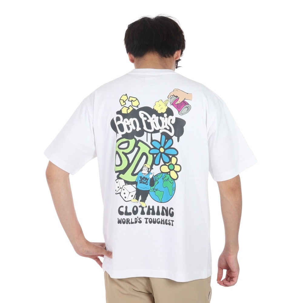 ベンデイビス（BEN DAVIS）（メンズ）スプレーピース 半袖Tシャツ 24580042-WHT