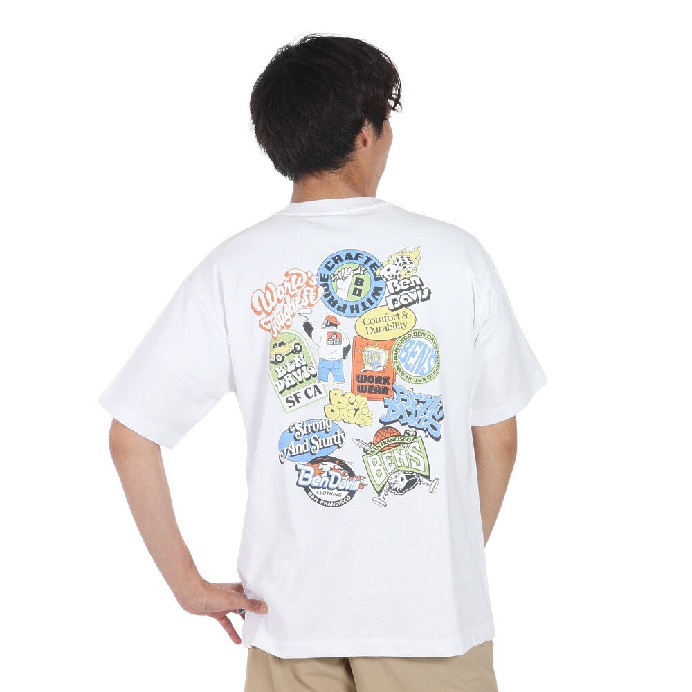 ベンデイビス（BEN DAVIS）（メンズ）フリッジドア 半袖Tシャツ 24580043-WHT