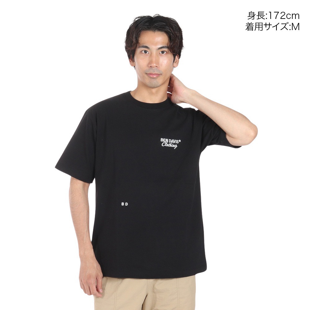 ベンデイビス（BEN DAVIS）（メンズ）スリーポイント 半袖Tシャツ 24580054-BLK