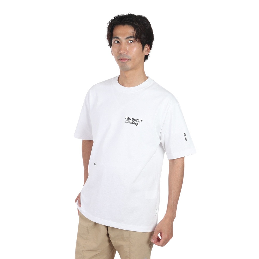 ベンデイビス（BEN DAVIS）（メンズ）スリーポイント 半袖Tシャツ 24580054-WHT