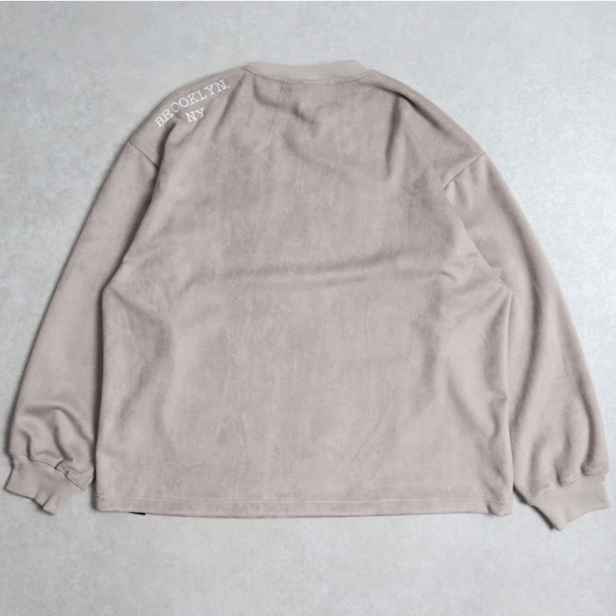 ヤックパック（YAK PAK）（メンズ、レディース）フェイクスエード ポケット 長袖 Tシャツ 4710012-03 MGR