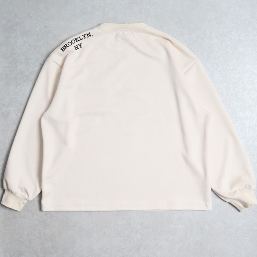 ヤックパック（YAK PAK）（メンズ、レディース）フェイクスエード ポケット 長袖 Tシャツ 4710012-05 IVO