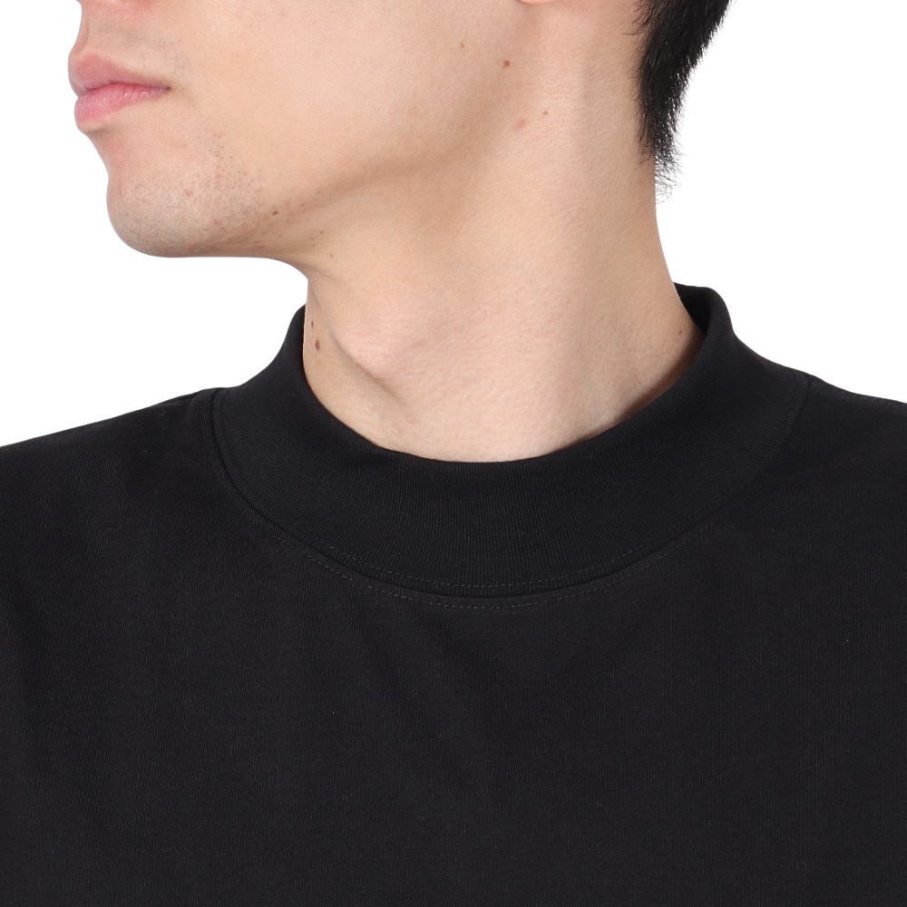 ヤックパック（YAK PAK）（メンズ）無地 モックネック ロングTシャツ 4710017-01 BLK