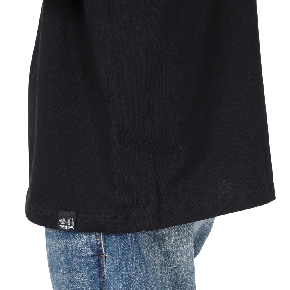 ヤックパック（YAK PAK）（メンズ）無地 モックネック ロングTシャツ 4710017-01 BLK