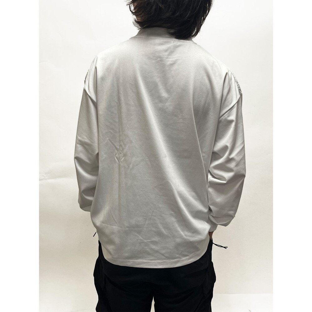 ヤックパック（YAK PAK）（メンズ）無地 モックネック ロングTシャツ 4710017-07 WHT