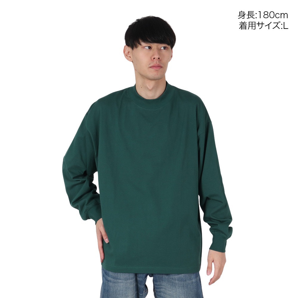 ヤックパック（YAK PAK）（メンズ）無地 モックネック ロングTシャツ 4710017-56 IGR