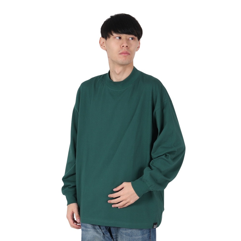 ヤックパック（YAK PAK）（メンズ）無地 モックネック ロングTシャツ 4710017-56 IGR