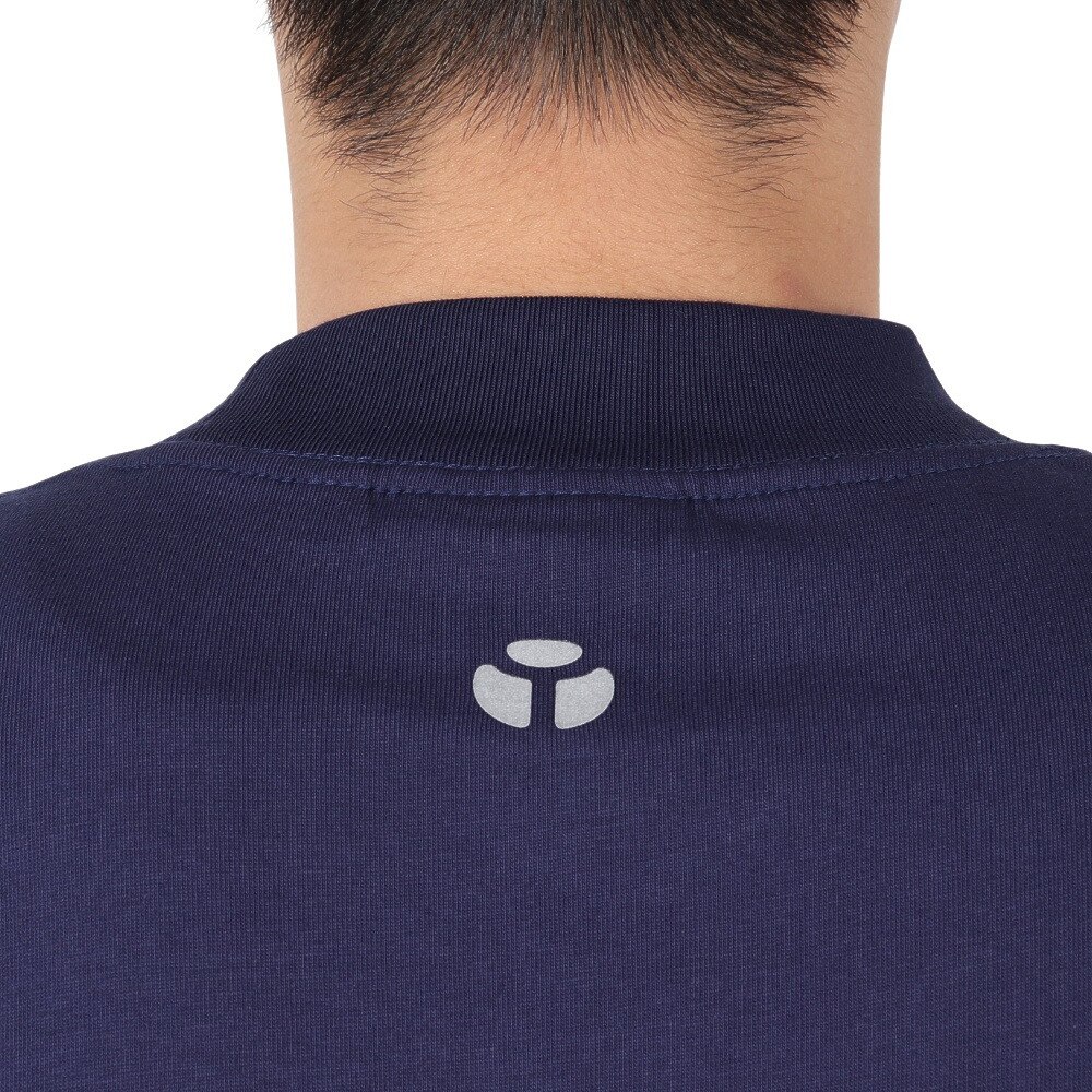 ヤックパック（YAK PAK）（メンズ）無地 モックネック ロングTシャツ 4710017-60 NAV